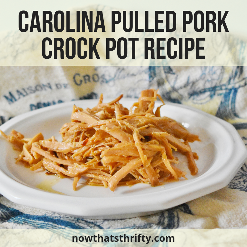 Carolina Pulled Pork Crock Pot Recipe